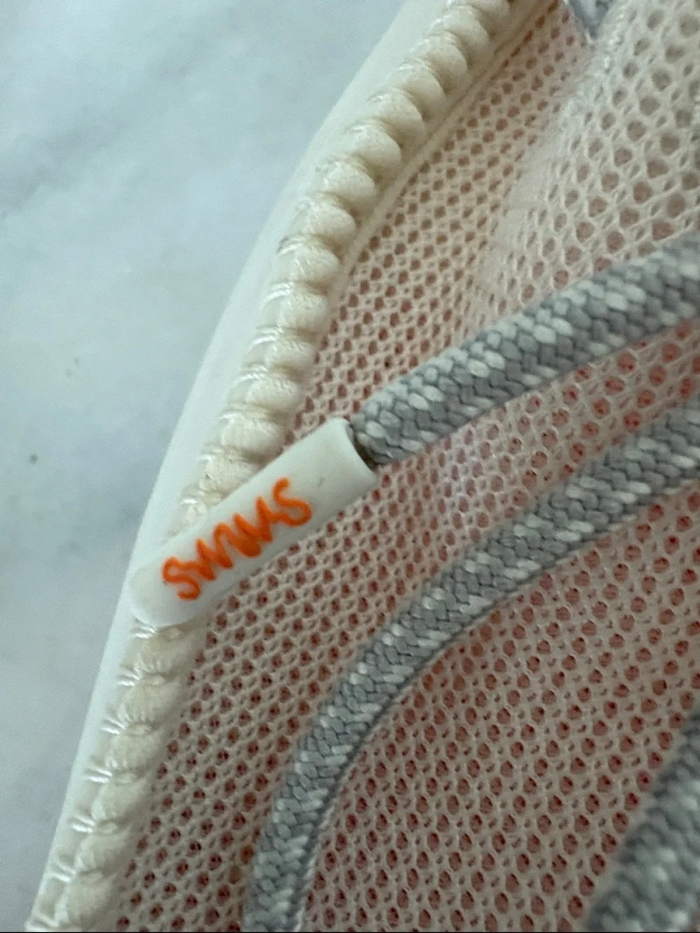Swims Men’s Cream and Silver Mesh Boat Shoes